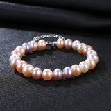 Silver 925 Freshwater Pearl Bracelet Chains Wedding Jewelry