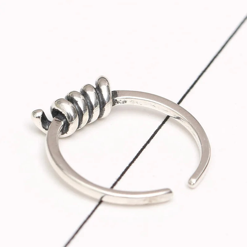 Vintage Silver 925 Toe Ring Adjustable Thai Body Jewelry