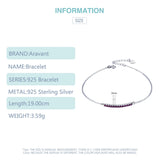 925 Silver Amethyst Bracelet Women Sterling Silver Wedding Jewelry
