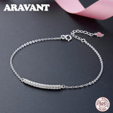 925 Silver Amethyst Bracelet Women Sterling Silver Wedding Jewelry