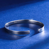 Silver 925 Jewelry Cuff Bracelet for Women Girls Charm Bracelets Christmas Gift