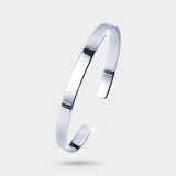 Silver 925 Jewelry Cuff Bracelet for Women Girls Charm Bracelets Christmas Gift