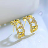 Dewdrop Earrings Silver 925 Crystals Diamond Fine Jewelry for Women Party