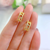 Dewdrop Earrings Silver 925 Crystals Diamond Fine Jewelry for Women Party
