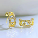 Dewdrop Earrings Silver 925 Crystals Diamond Fine Jewelry for Women Party