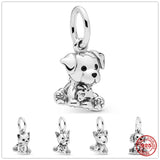 925 Silver Dog Charm Bead Fit Bracelet DIY Jewelry For Women