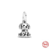 925 Silver Dog Charm Bead Fit Bracelet DIY Jewelry For Women
