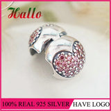 Silver 925 Love Heart Clip Beads For Women Bracelet Bangle