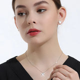 God Power Moissanite Necklace 925 Silver Female Charms Pendants