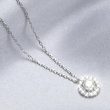 God Power Moissanite Necklace 925 Silver Female Charms Pendants