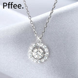 God Power Moissanite Necklace 925 Silver Female Charms Pendants