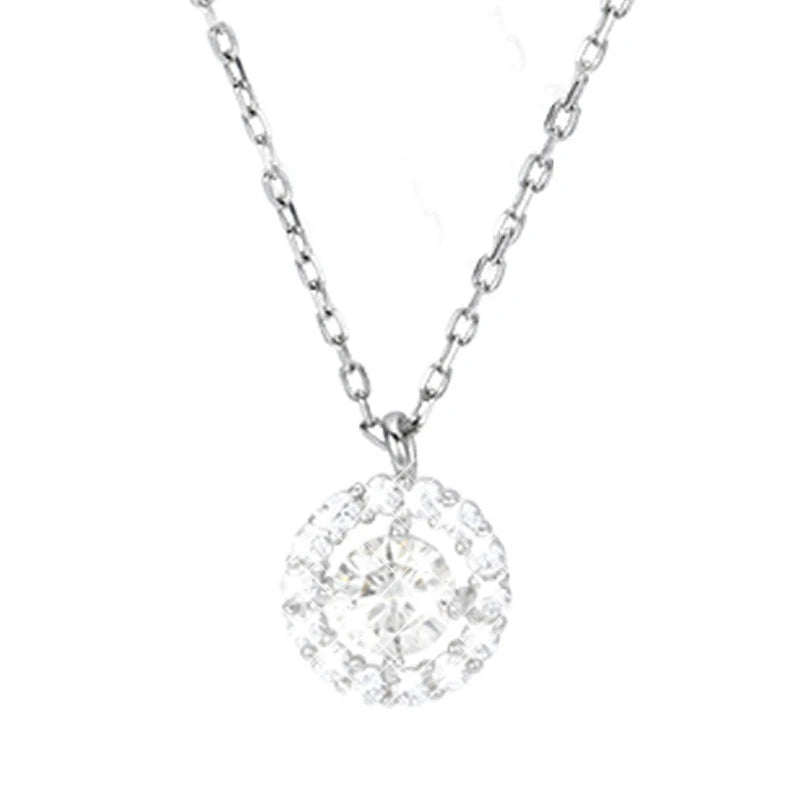 God Power Moissanite Necklace 925 Silver Female Charms Pendants
