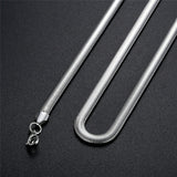 Silver 925 6mm Snake Chain Necklace 16-24 inch Choker Collier Femme