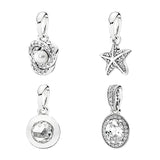 Silver 925 Necklaces Pendants Charms For Women Jewelry Flower Droplet Love Knot