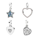 Silver 925 Necklaces Pendants Charms For Women Jewelry Flower Droplet Love Knot