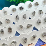 Silver 925 Herkimer Diamond Quartz Ear Stud Earrings
