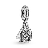 925 Silver Number Charms for Jewelry Making