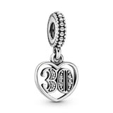 925 Silver Number Charms for Jewelry Making