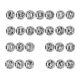 Silver 925 Capital Letters Charms Beads DIY Bracelets Decorations