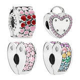 Silver 925 Clips Charms Beads For Bracelets Women DIY Jewelry Making