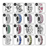 Silver 925 Spacer Charms Beads DIY Bracelets Hearts Daisy Stars