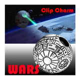 Silver 925 Death Star Clip Charms Beads for DIY Bracelets