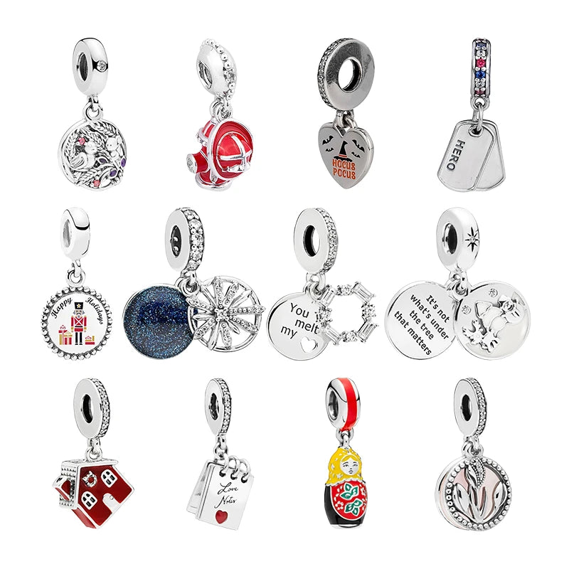 Silver 925 Pendants Charms for Women Bracelets DIY