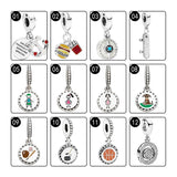 Silver 925 Charms for Women Bracelets DIY - Love Anchor Burger Fries Compass