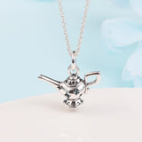 Silver 925 Magic Lamp Pendant Necklace for Women Men