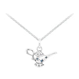 Silver 925 Magic Lamp Pendant Necklace for Women Men