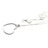 925 Silver Multi-Colored Heart Necklace for Women Men's Chain Pearl Choker