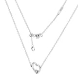 Silver 925 Shape of My Heart Necklace & Pendant for Women Men Choker Chain