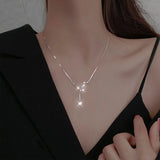 925 Silver Star Necklace For Women Lady Pendant Necklaces The Big Dipper Charms