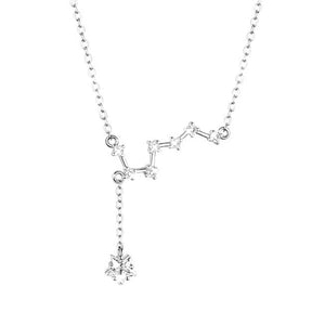925 Silver Star Necklace For Women Lady Pendant Necklaces The Big Dipper Charms