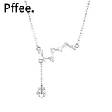 925 Silver Star Necklace For Women Lady Pendant Necklaces The Big Dipper Charms