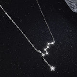 925 Silver Star Necklace For Women Lady Pendant Necklaces The Big Dipper Charms
