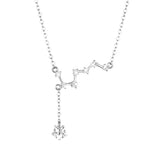925 Silver Star Necklace For Women Lady Pendant Necklaces The Big Dipper Charms