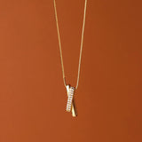 Silver 925 Geometry Interlocking Pendant Necklace Platinum