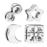 925 Reflexions Clip Charms Beads For Bracelets Crown Love Heart Arrow Moon Star