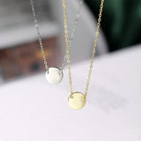 Sterling Silver 925 Round Pendant Necklace for Women