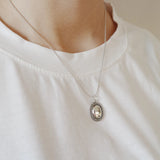 925 Silver Necklace Japan Retro Old Necklace Set Chain Clavicle Chain