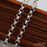 925 Thai Silver Necklace 3.5mm Thick Long Female