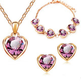 Silver 925 Rhinestone Pendants Jewelry Sets