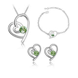 Silver 925 Rhinestone Pendants Jewelry Sets