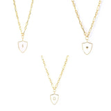 925 Silver Enamel Hip Hop Clavicle Chain Paperclip Lightning Necklace