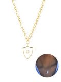 925 Silver Enamel Hip Hop Clavicle Chain Paperclip Lightning Necklace
