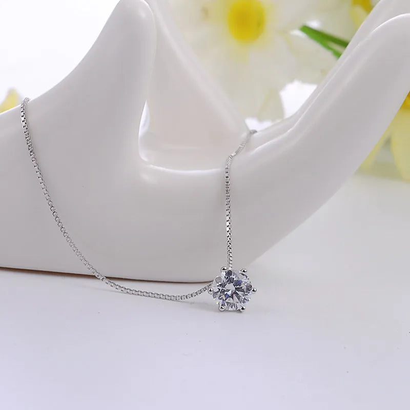 Silver 925 Necklace for Women Pendant Jewelry