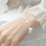 Silver 990 Beads Bracelet w/ Lucky Charms for Women Girls