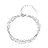 Silver 990 Beads Bracelet w/ Lucky Charms for Women Girls