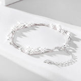 Silver 990 Beads Bracelet w/ Lucky Charms for Women Girls